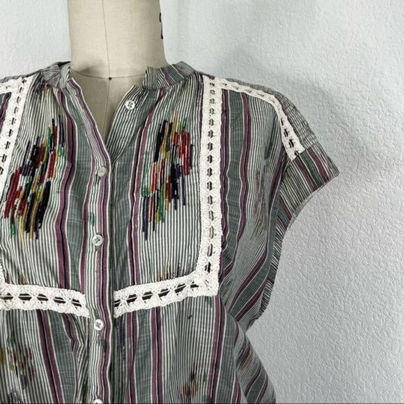 SUNO Ikat SS Runway Romper Lace Bloomers - Picture 3 of 9